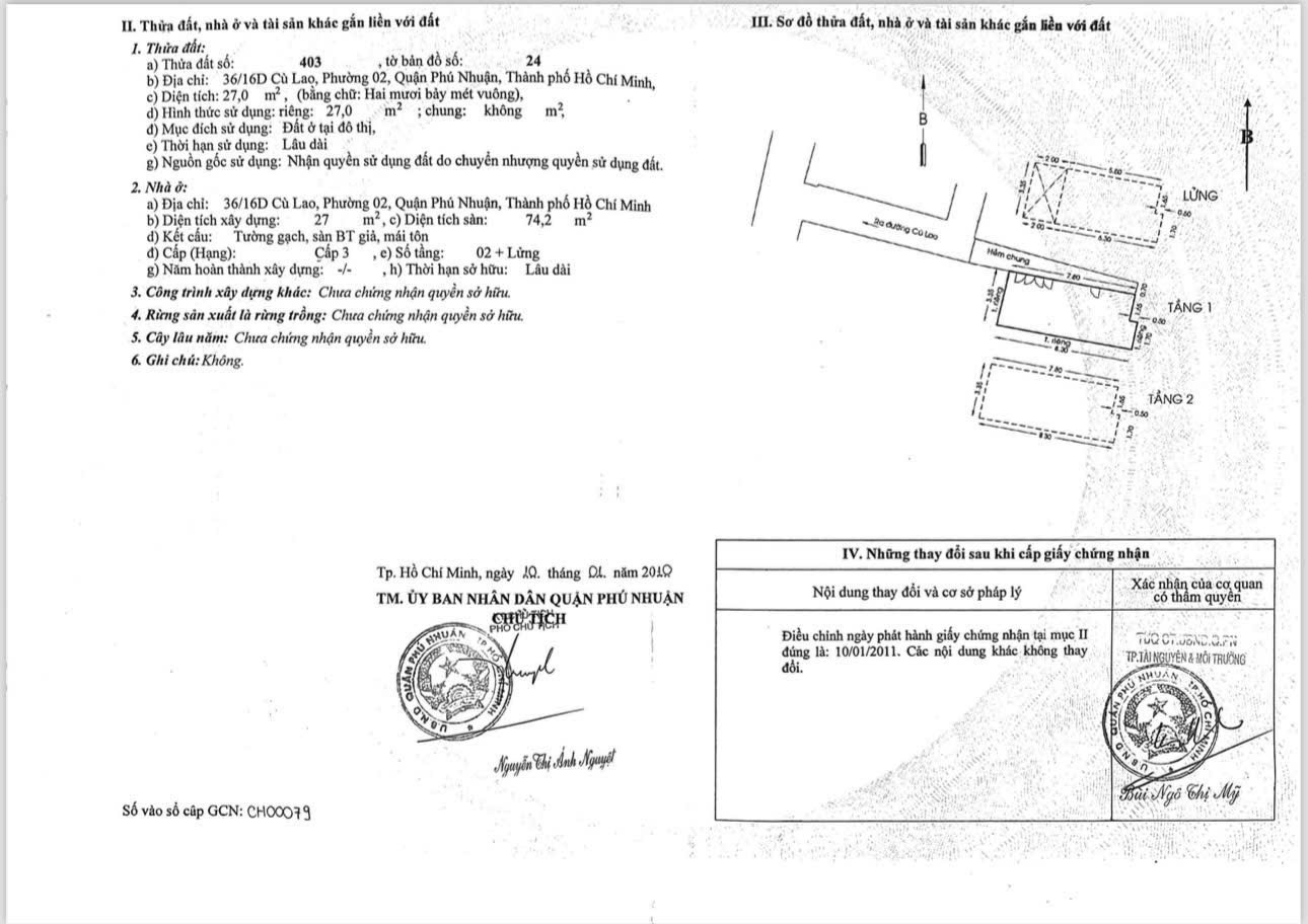 Bán nhà đường Cù Lao, Phú Nhuận - ảnh 2